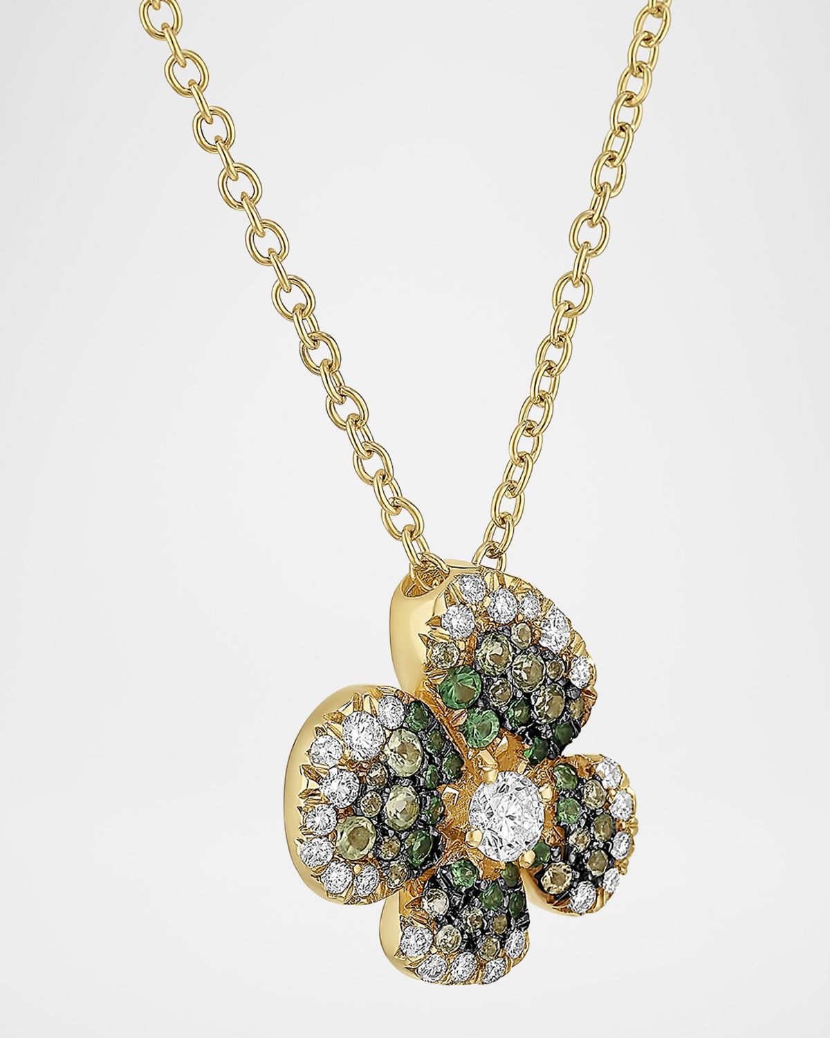 Miseno 18K Yellow Gold Ischia Pendant Necklace with Ombre Diamonds and Tsvaorite