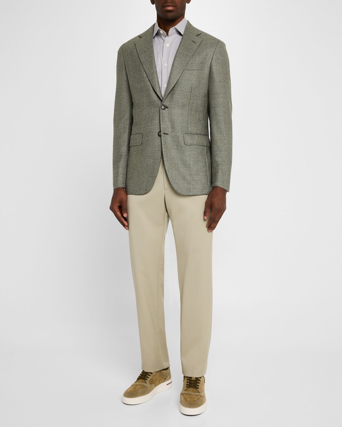 Brioni Men 's Textured Wool-Cashmere Blazer