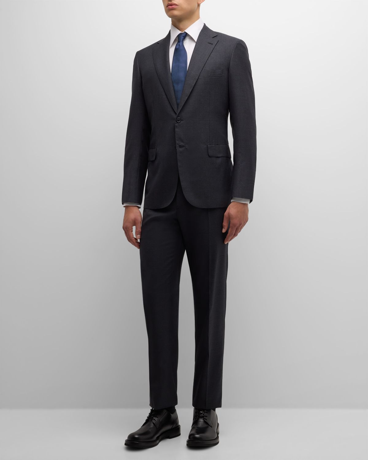 Brioni Men 's Tonal Check Wool Suit