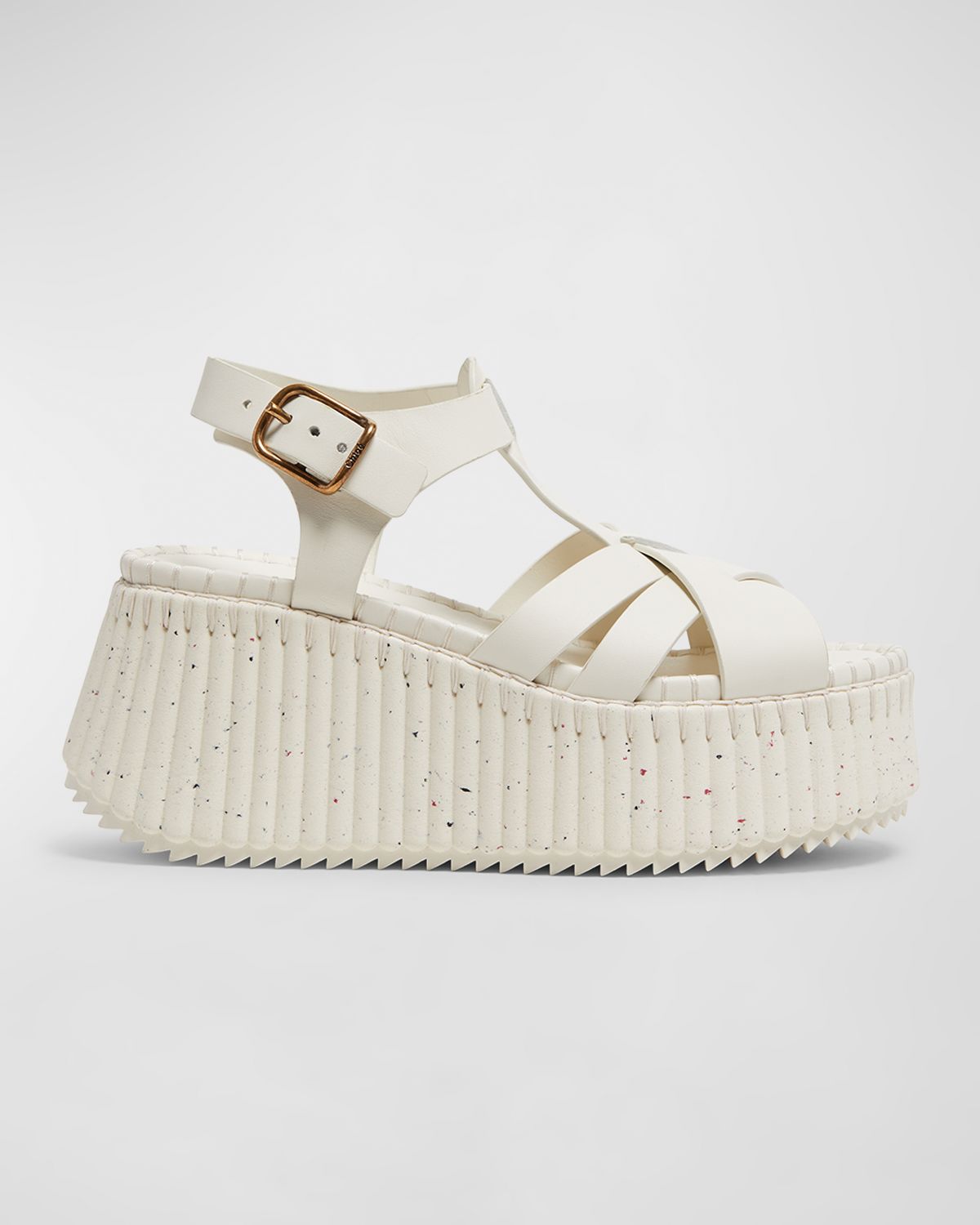 Chloe Nama Leather T-Strap Platform Sandals | Thumbnail 6 Chloe Nama Leather T-Strap Platform Sandals | Thumbnail 6