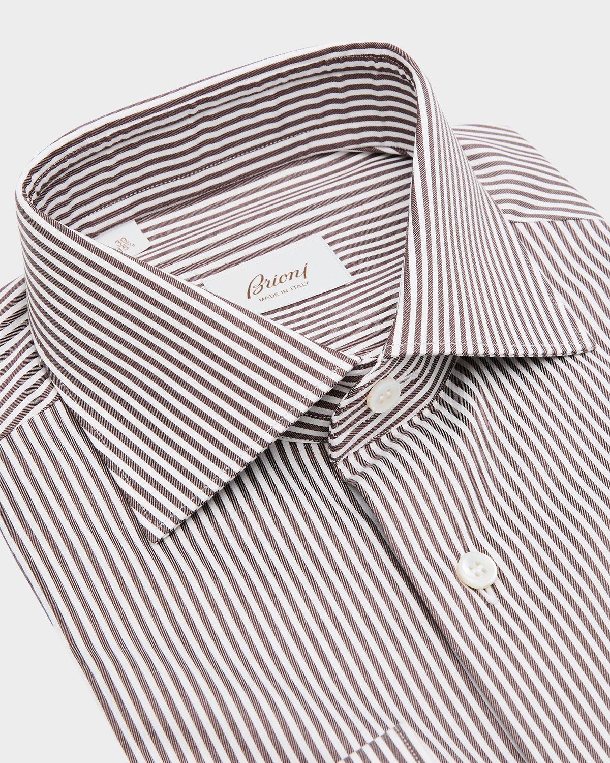 Brioni Men 's Cotton Bengal Stripe Dress Shirt