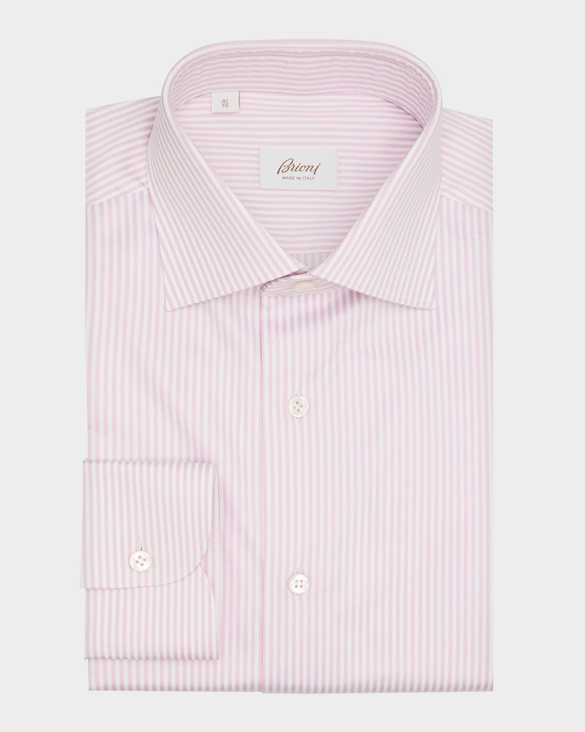 Brioni Men 's Cotton Bengal Stripe Dress Shirt