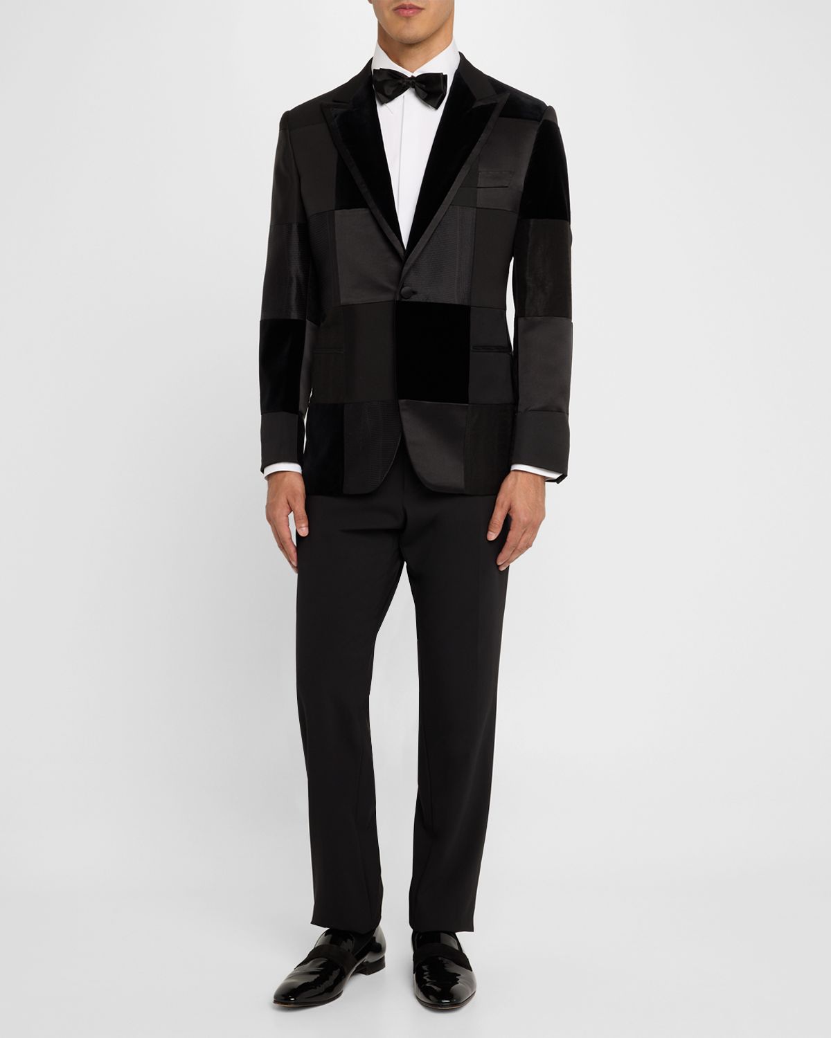 Brioni Men 's Virgilio Patchwork Dinner Jacket