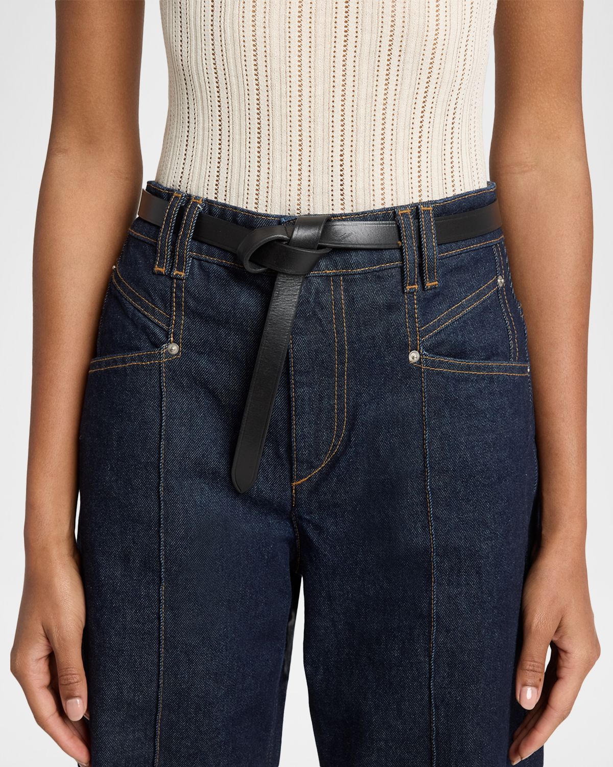 Isabel Marant Kirka Leather Pull-Through Belt - Women's Accessories