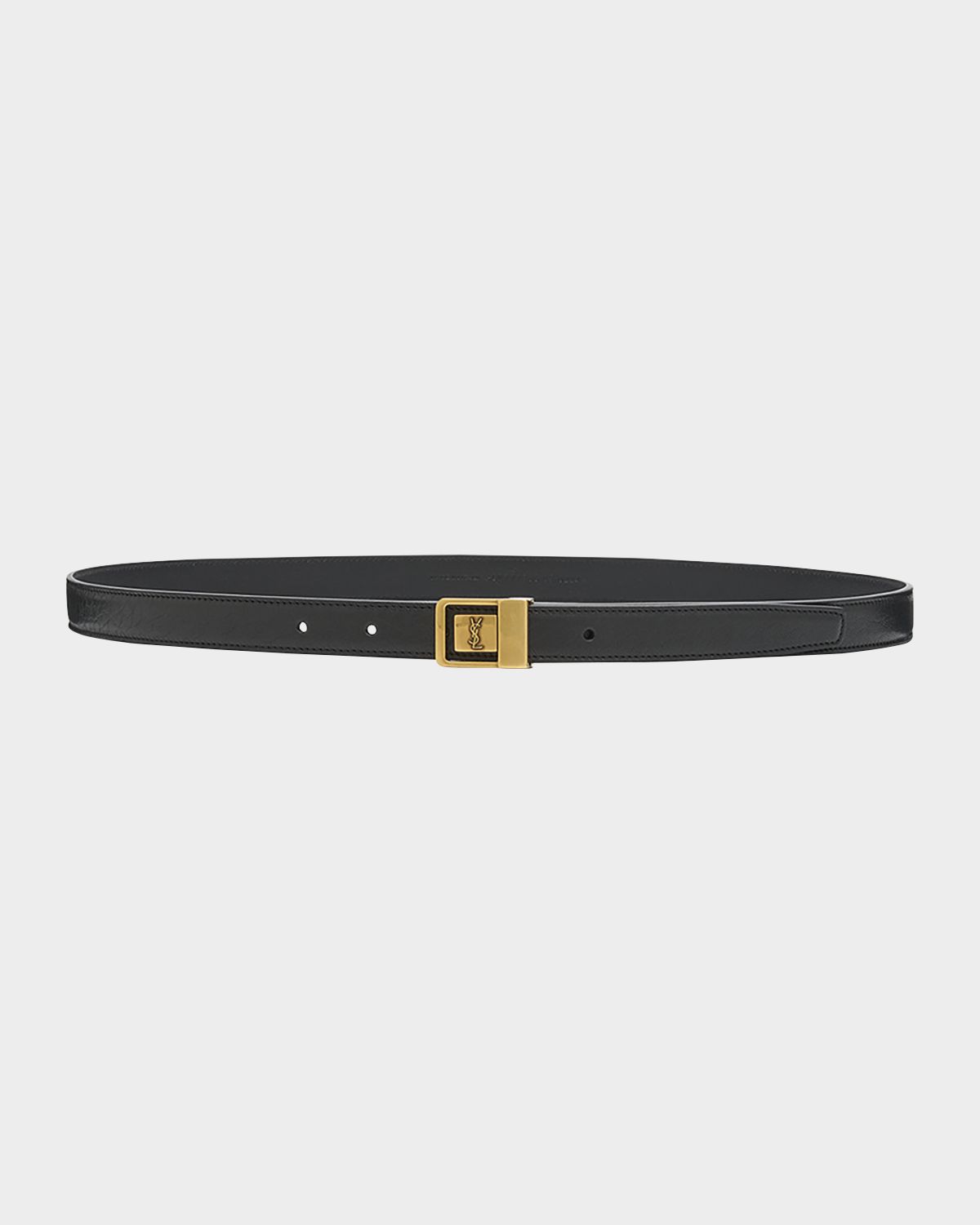 Saint Laurent YSL Buckled Grainy Leather Belt | Thumbnail 3