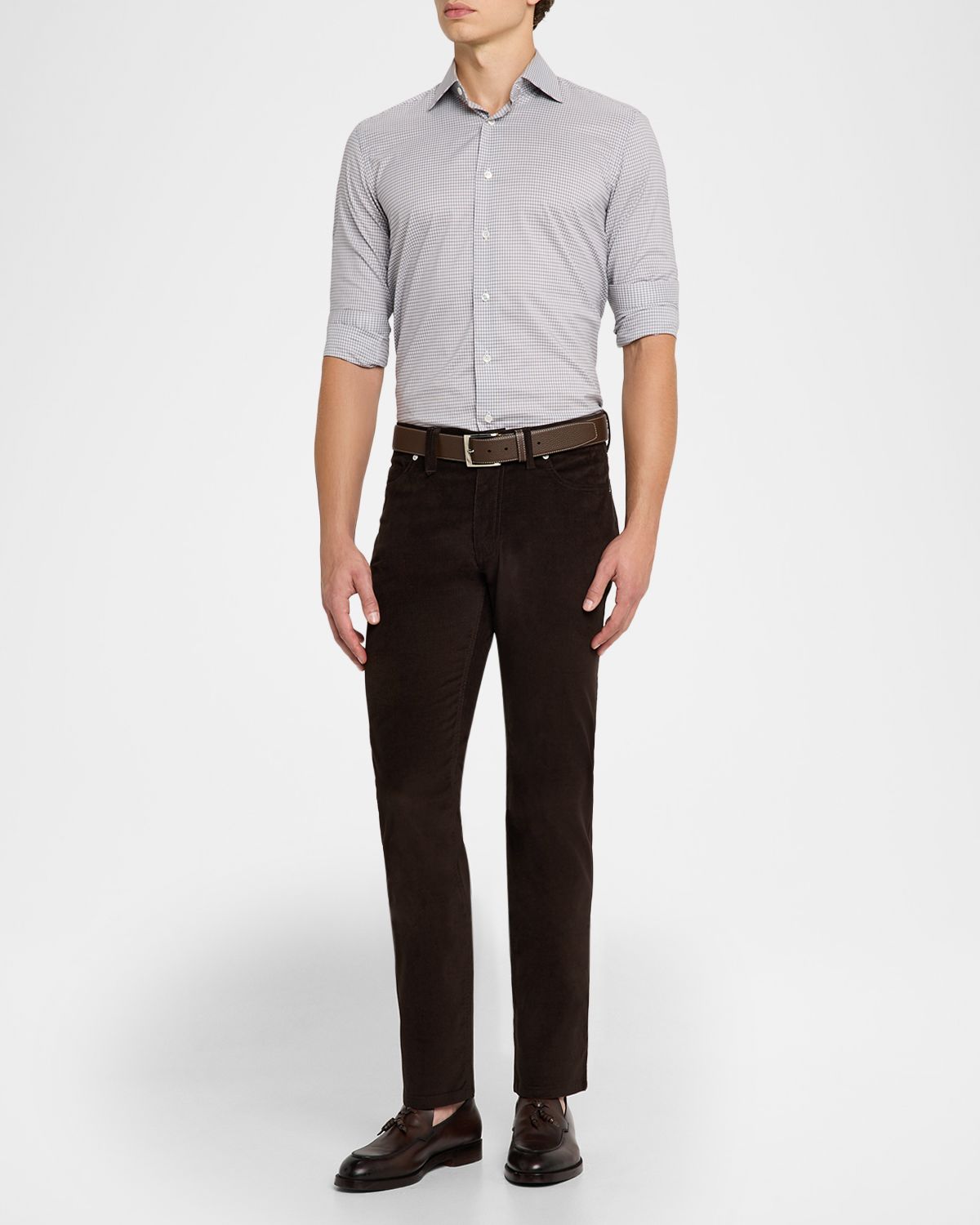 Brioni Men 's Pinwale 5-Pocket Pants