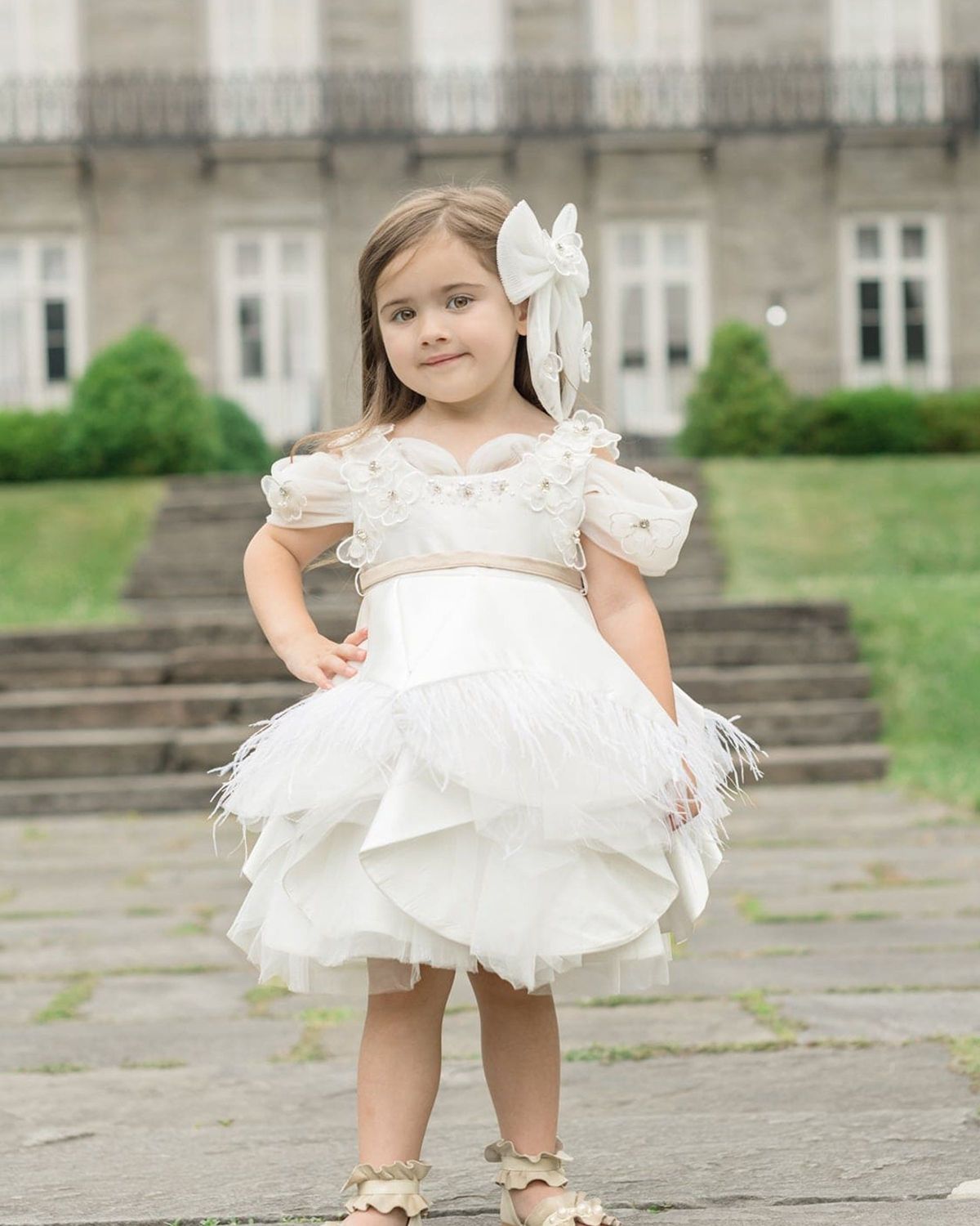 Petite Maison Kids Girl 's Constanza Layered Ceremony Dress, Size 12M-10