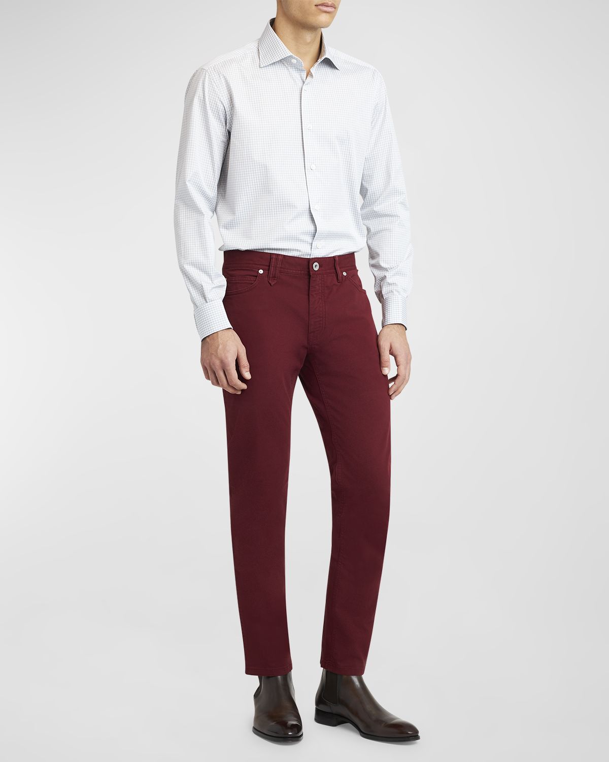 Brioni Men 's Cotton Stretch 5-Pocket Pants