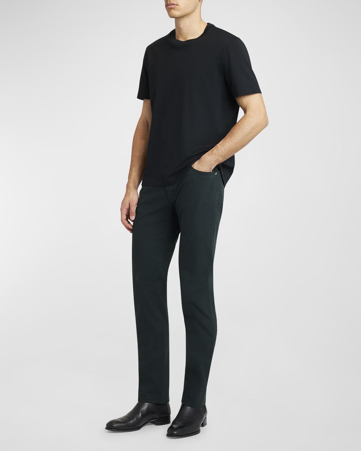 Brioni Men 's Cotton Crewneck T-Shirt | Thumbnail 8 Brioni Men 's Cotton Crewneck T-Shirt | Thumbnail 8
