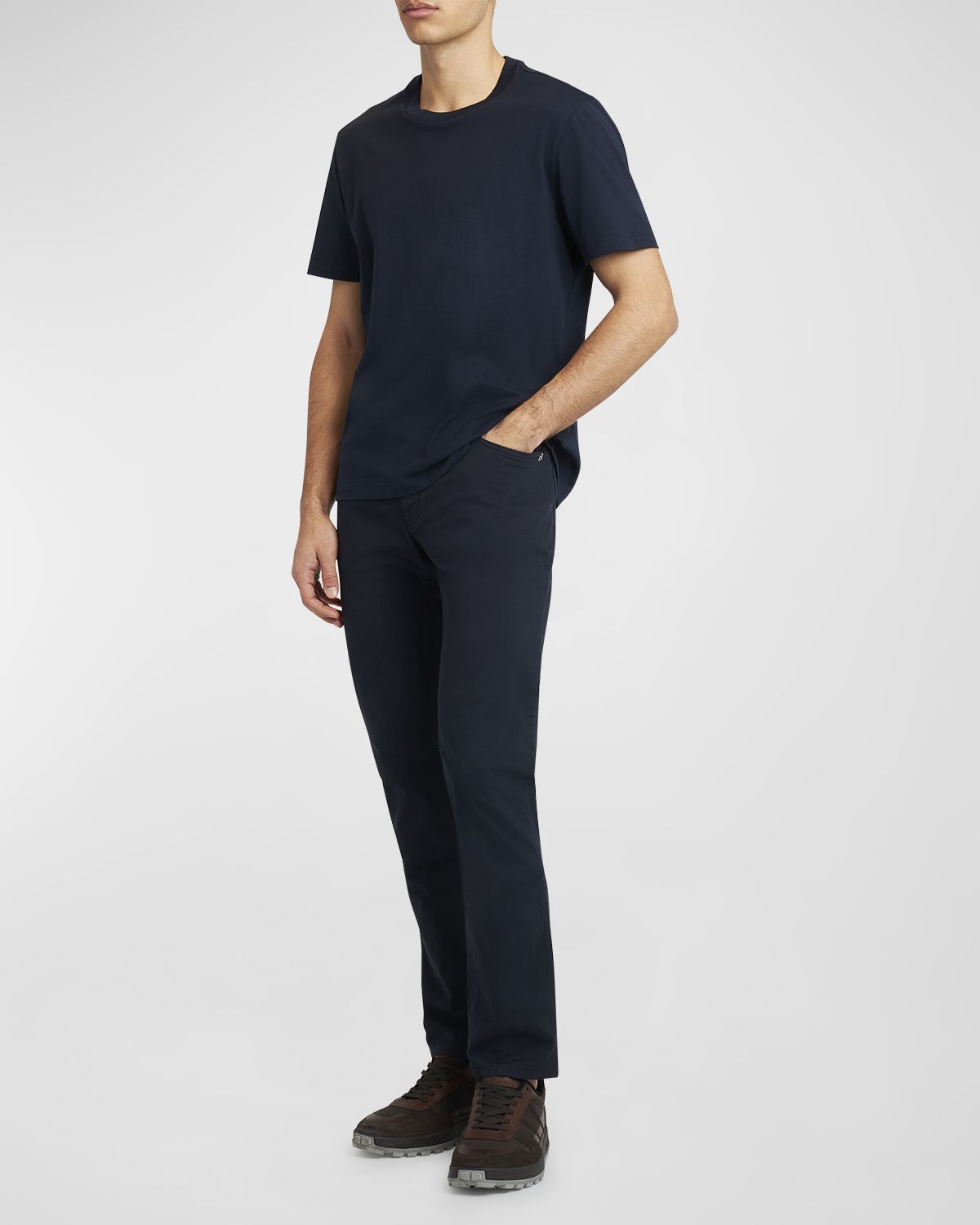 Brioni Men 's Cotton Crewneck T-Shirt | Thumbnail 8 Brioni Men 's Cotton Crewneck T-Shirt | Thumbnail 8