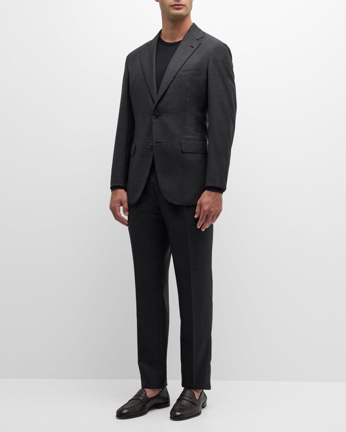 Brioni Men 's Wool Houndstooth Suit