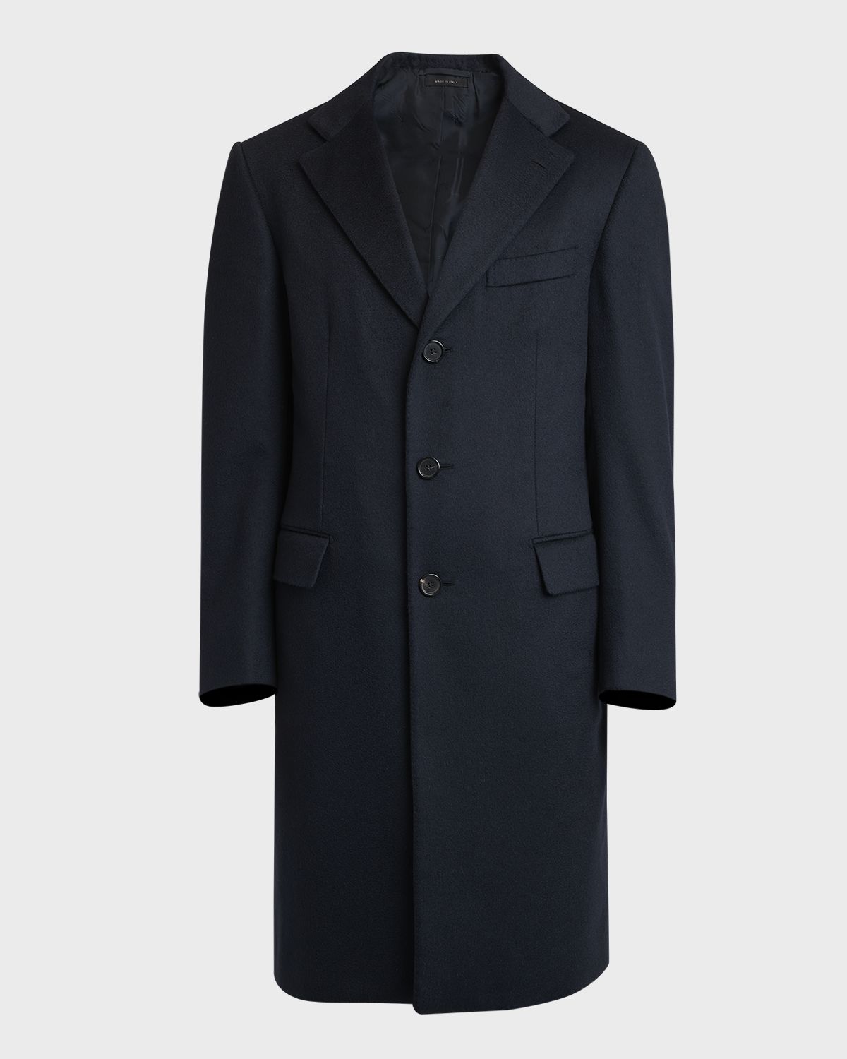 Brioni Men 's Solid Wool Topcoat