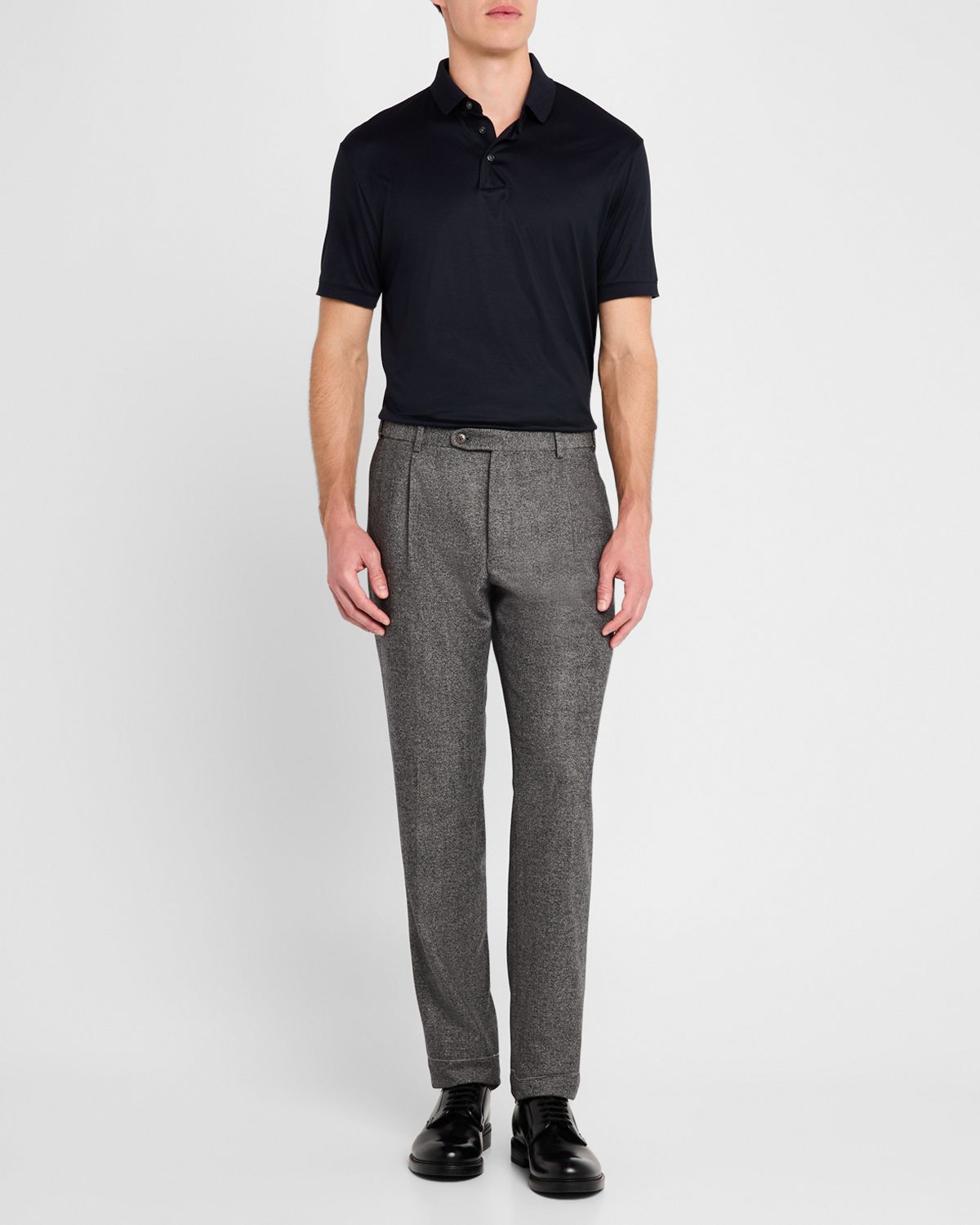 Brioni Men 's Wool Flannel Trousers