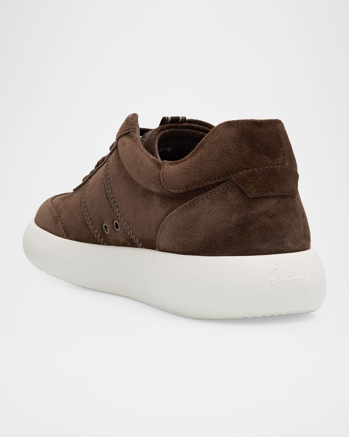 Brioni Men 's New Cassette Suede Low-Top Sneakers