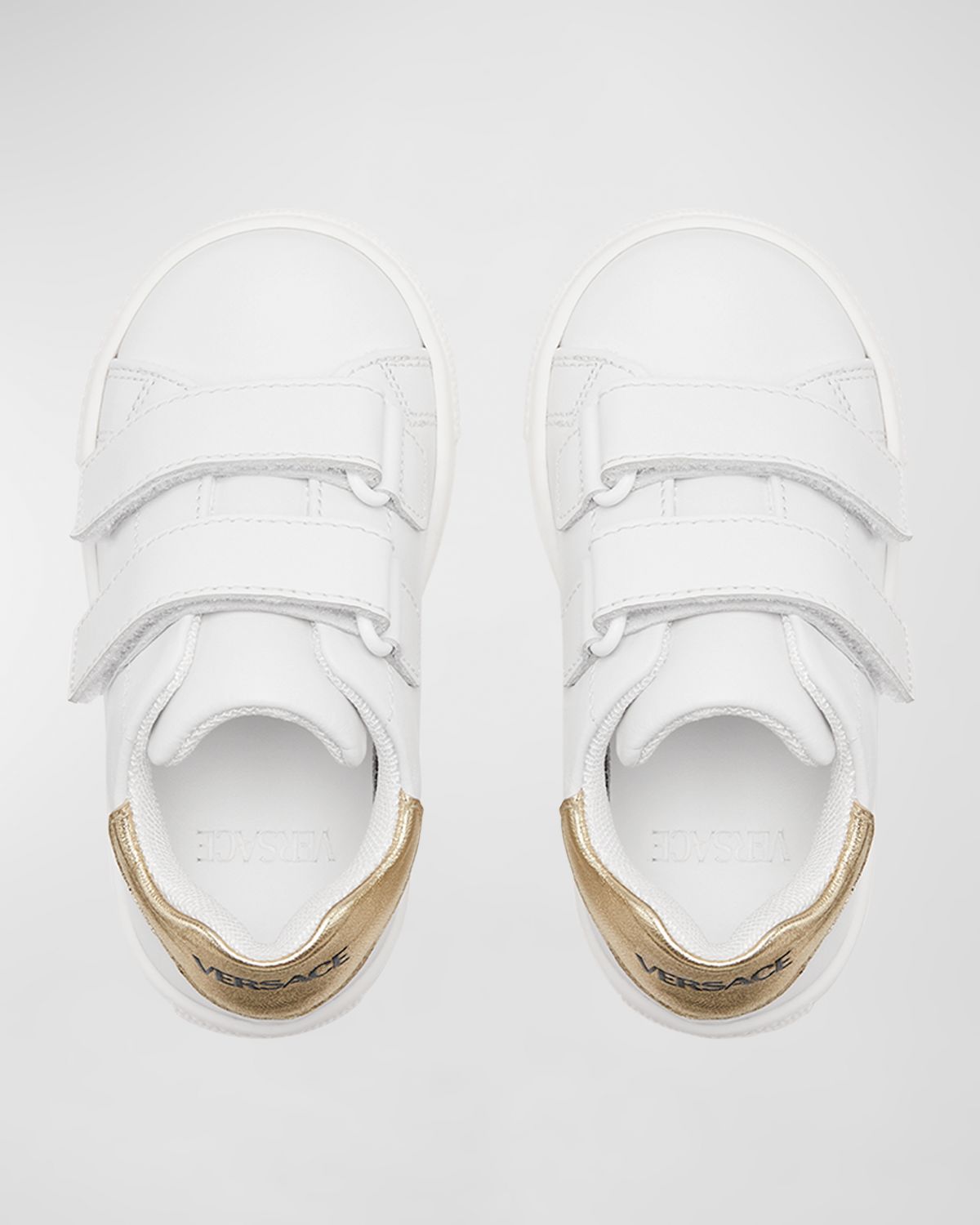 Versace Kid 's Laminated Logo-Print Sneakers, Baby/Toddlers