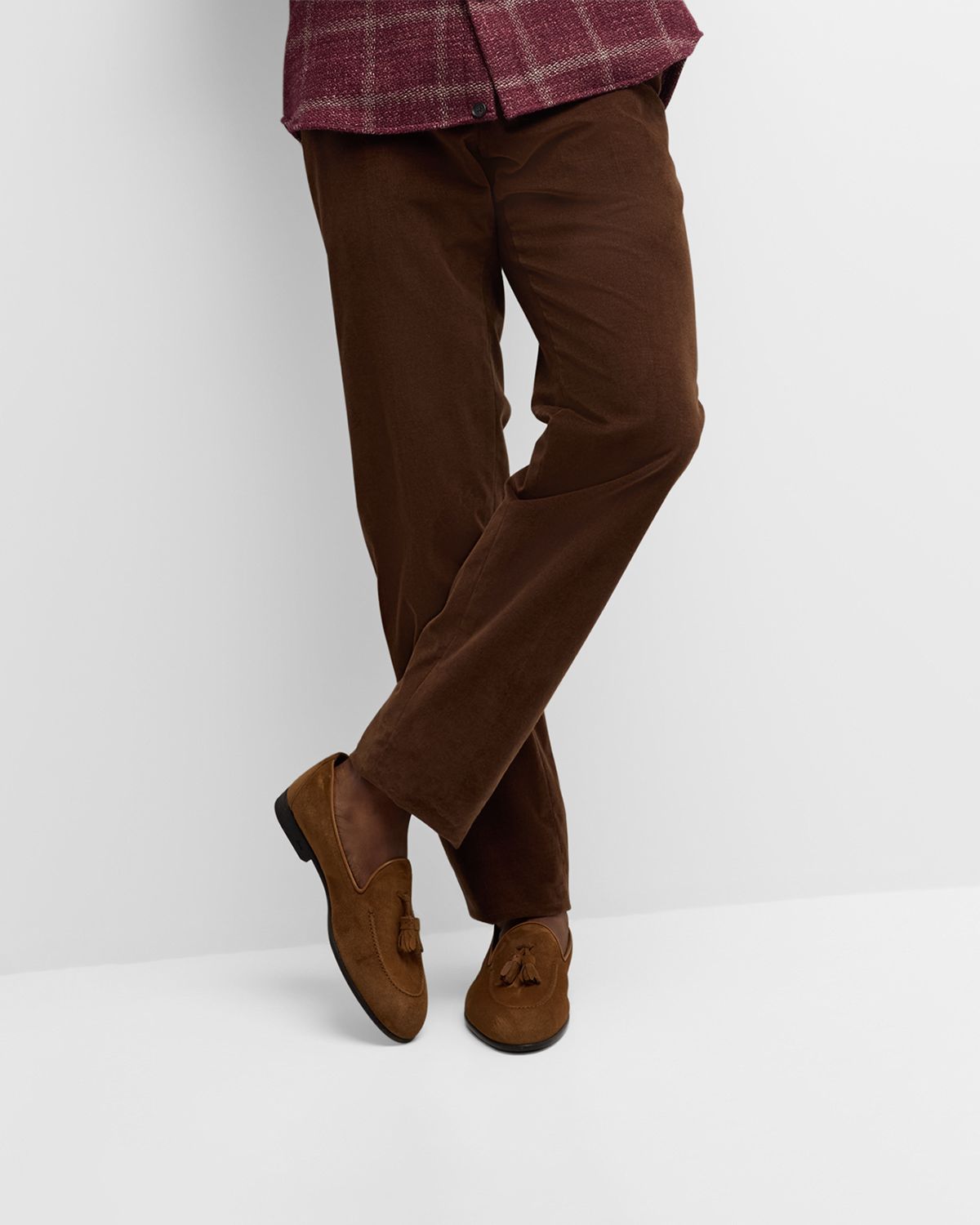 Brioni Men 's York Suede Tassel Loafers