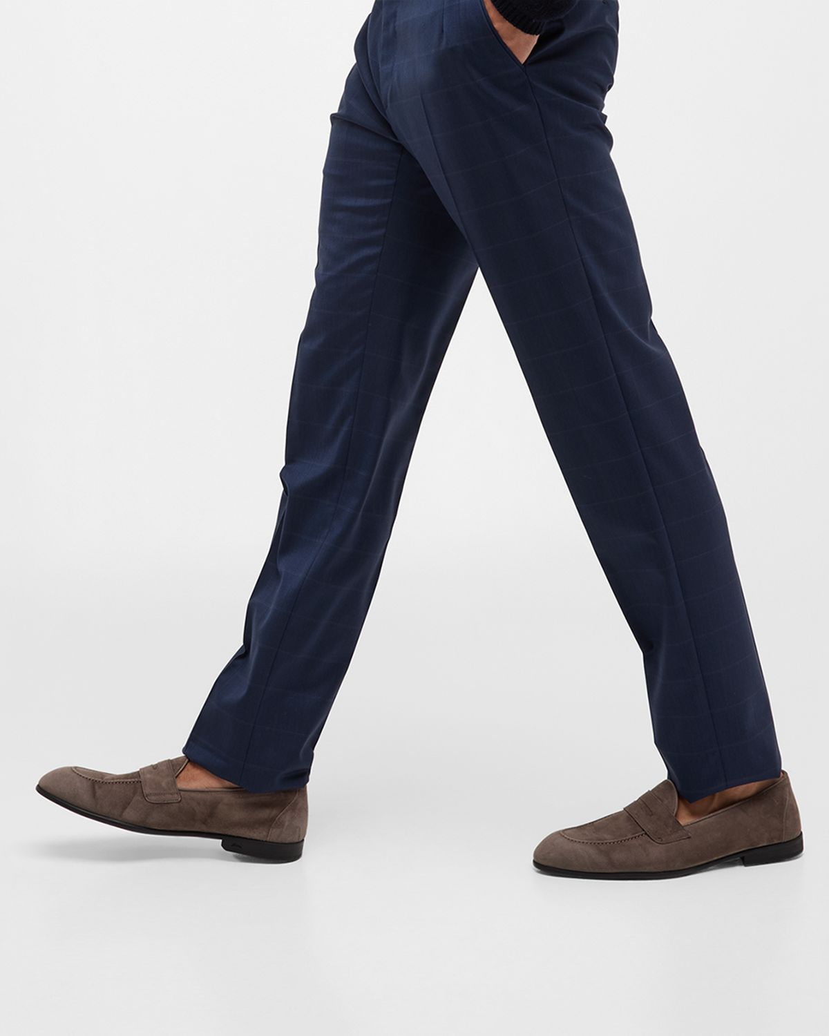 Brioni Men 's York Suede Penny Loafers