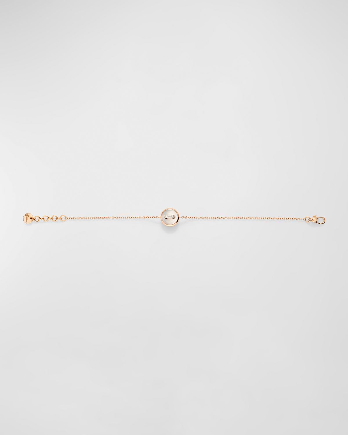 Pomellato 18K Rose Gold Dot Malachite and Mother of Pearl Bracelet