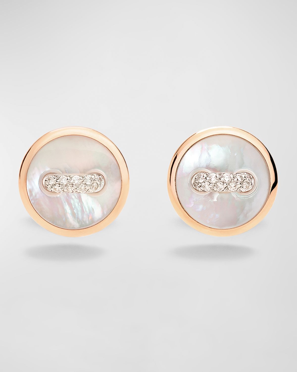 Pomellato 18K Rose Gold Dot Mother of Pearl Earrings