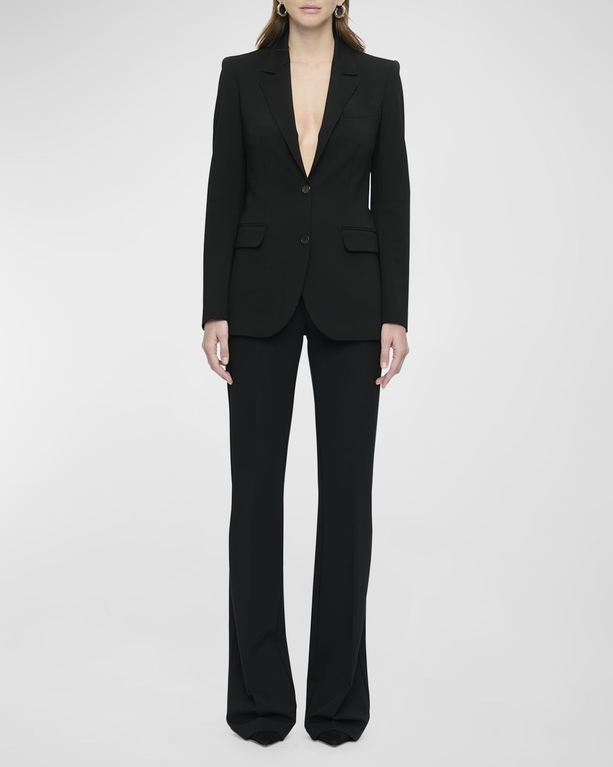 CALLAS Milano Andre Single-Breasted Topstitch Blazer