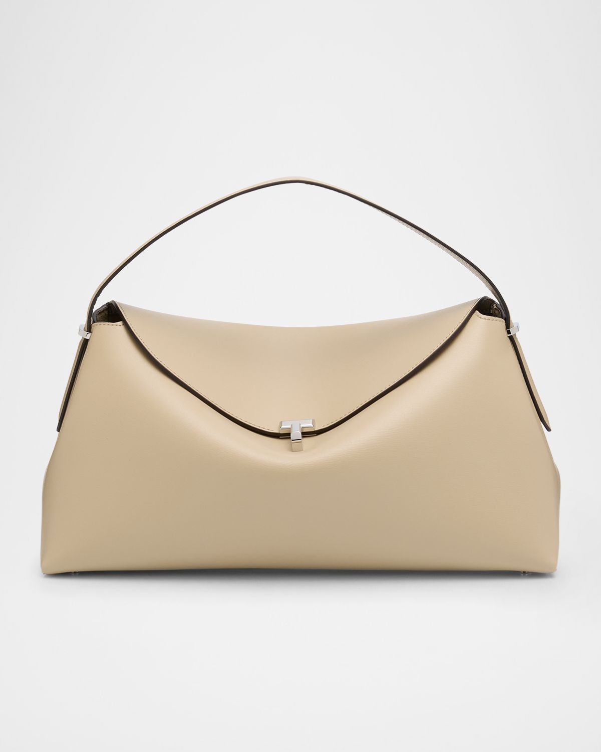 Toteme T-Lock Smooth Leather Top-Handle Bag