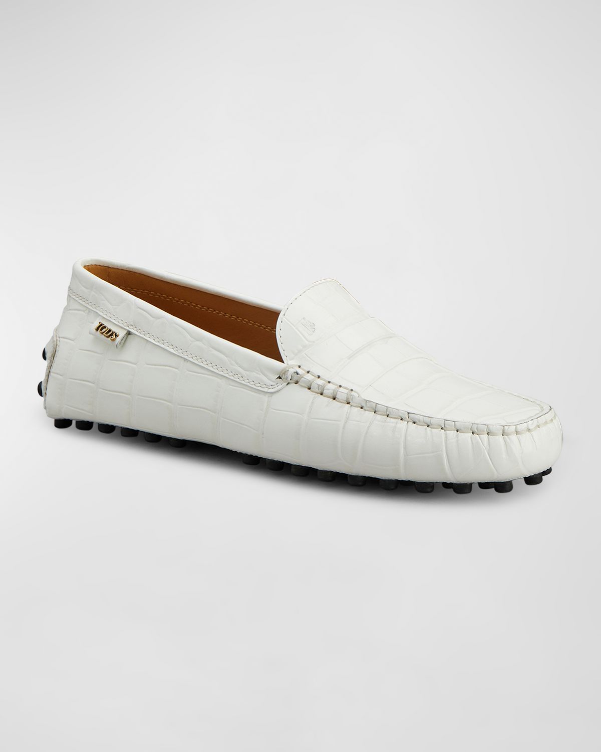 Tod 's Gommino Croco Penny Driver Loafers