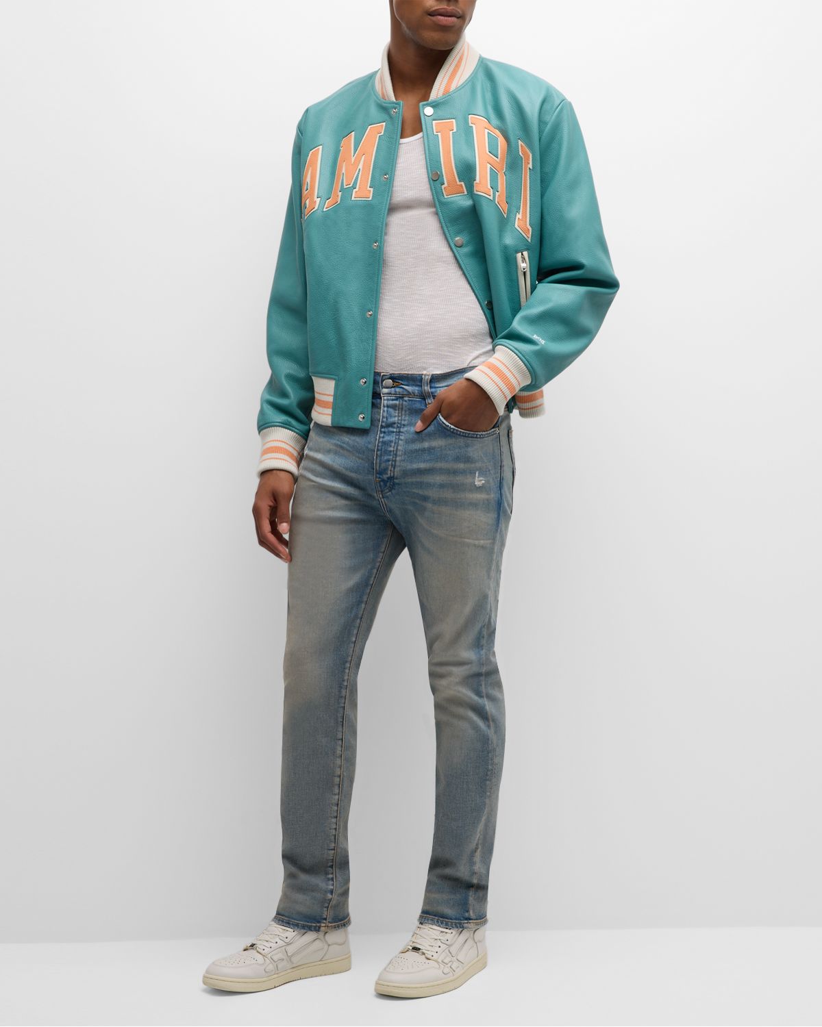 Amiri Men 's Distressed Slim-Fit Jeans