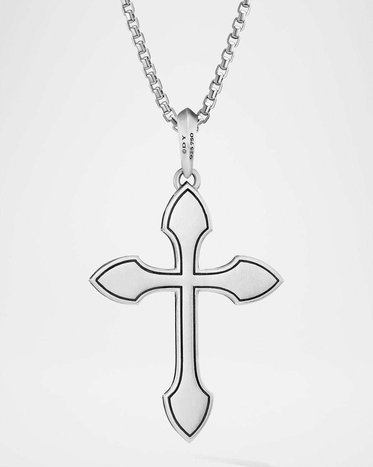David Yurman Men 's Gothic Cross Pendant in Silver and 18K Gold, 27.5mm
