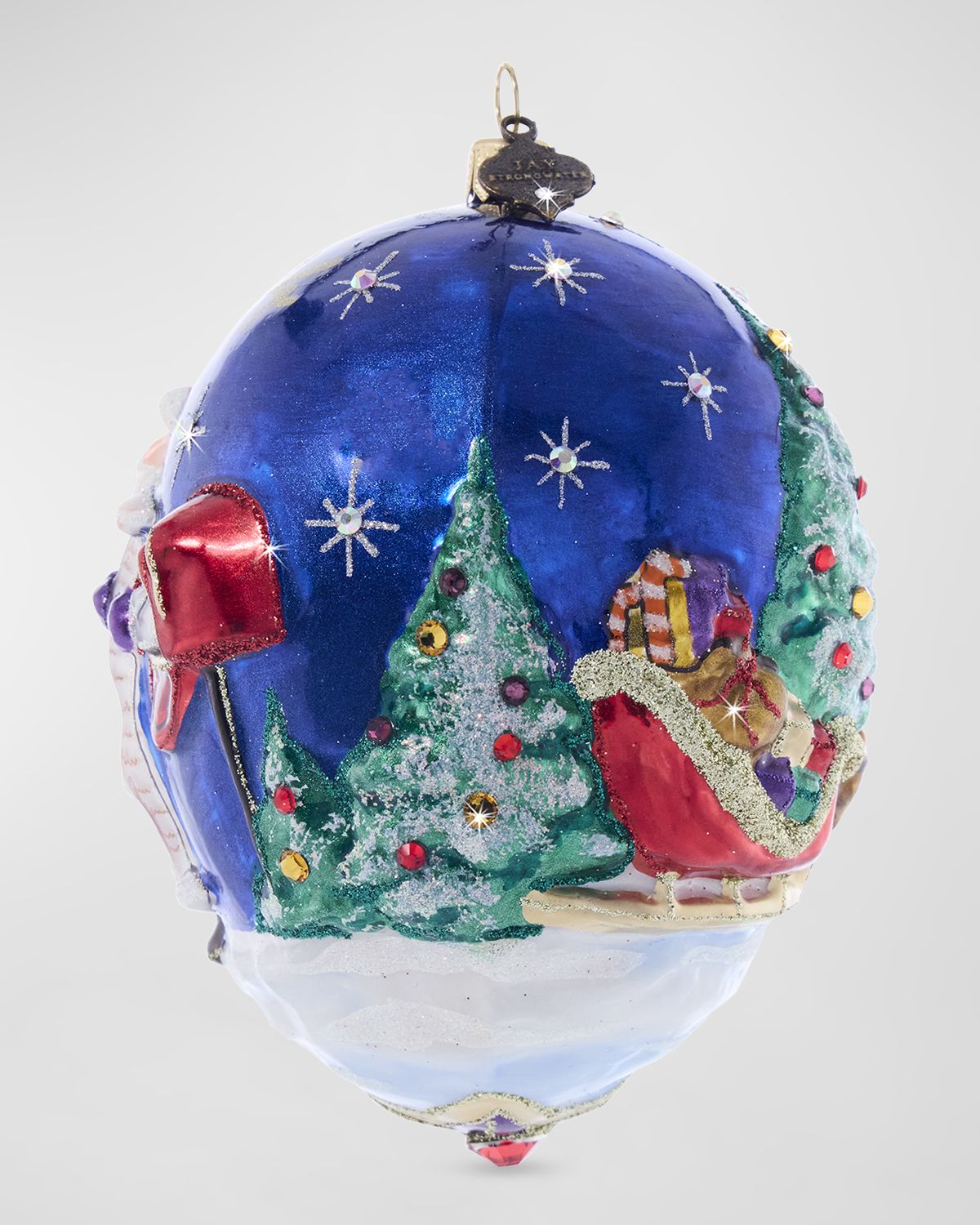Jay Strongwater Christmas Delivery Glass Ornament