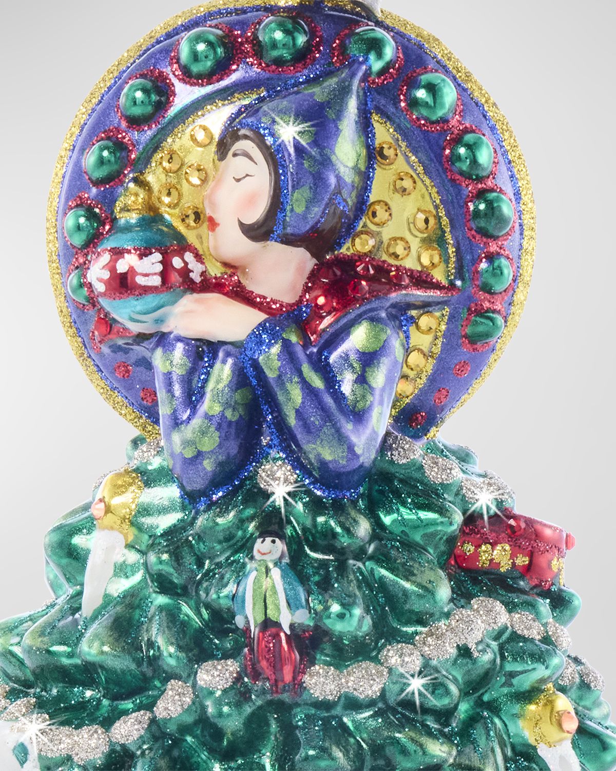 Jay Strongwater Nouveau Christmas Glass Ornament