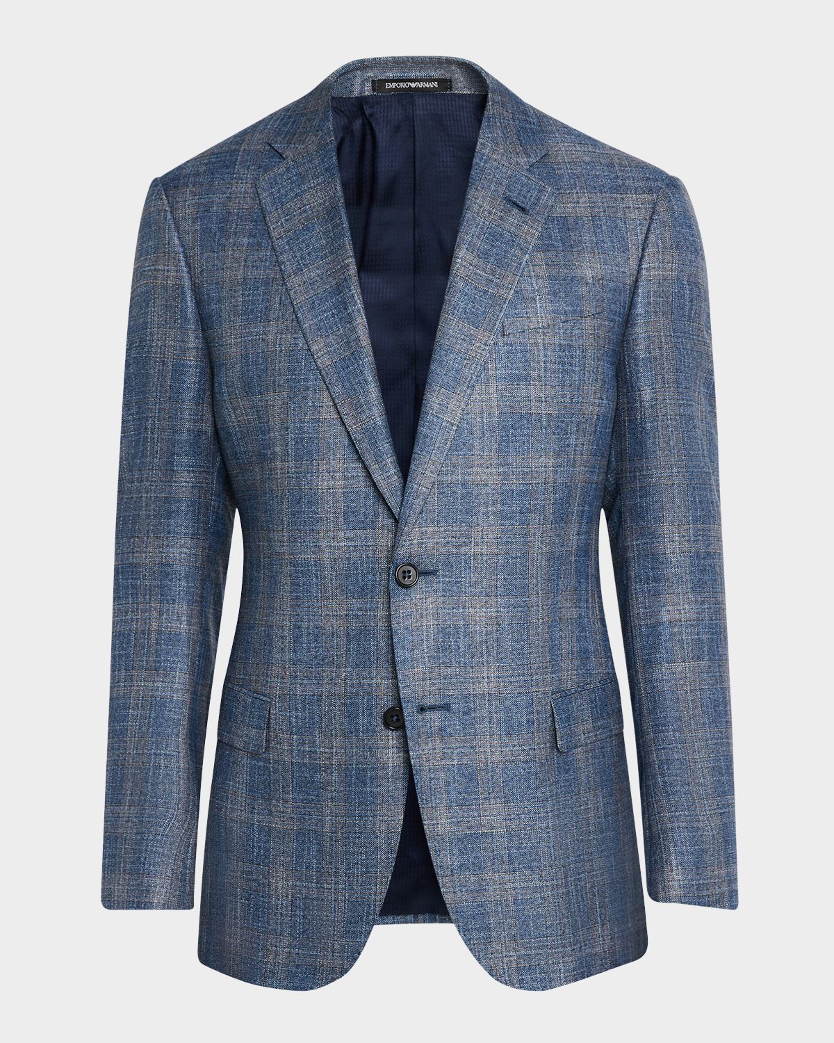 Emporio Armani Men's Brushed Plaid Sport Coat