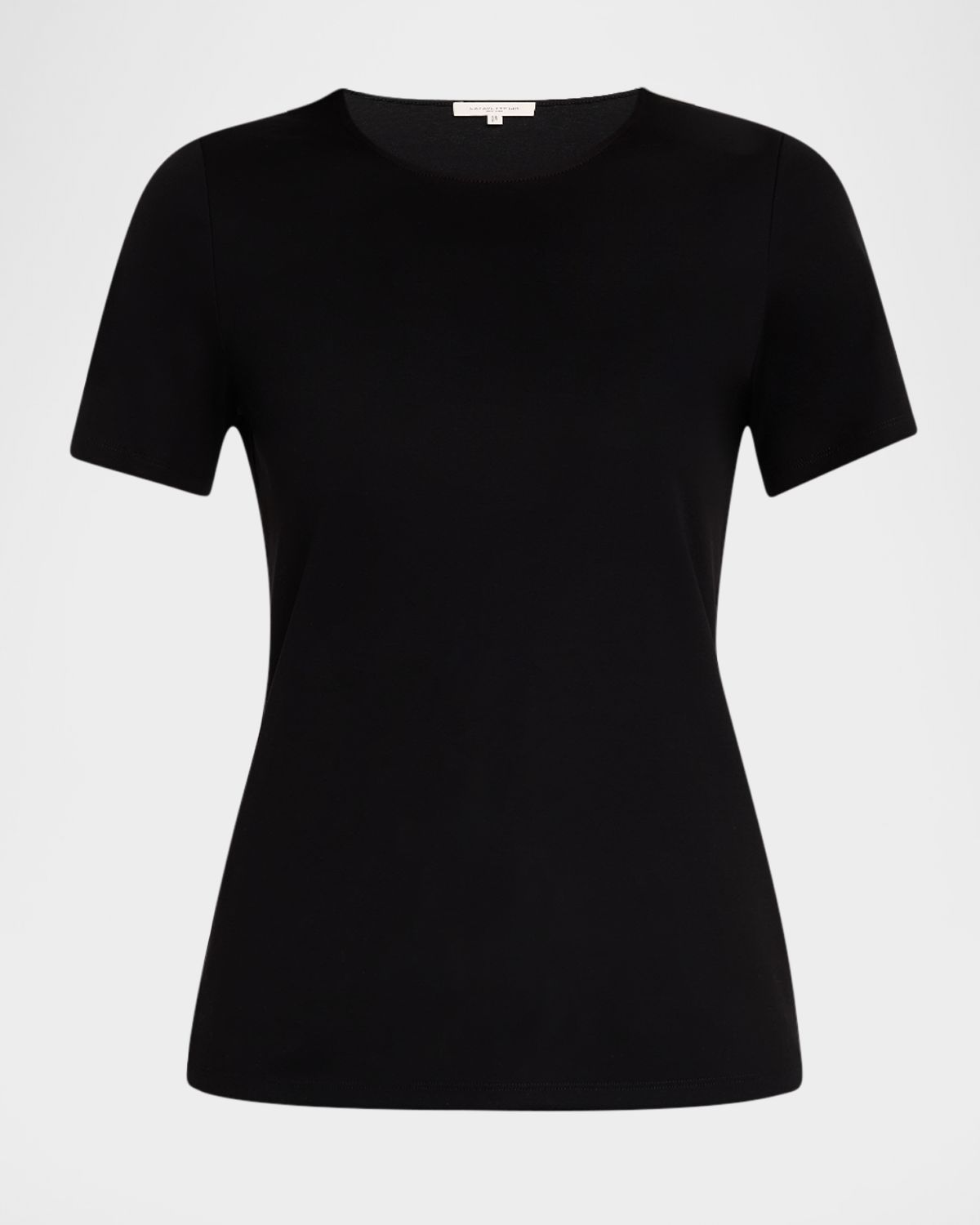Lafayette 148 New York Ribbed Crewneck Cotton T-Shirt | Thumbnail 6 Lafayette 148 New York Ribbed Crewneck Cotton T-Shirt | Thumbnail 6