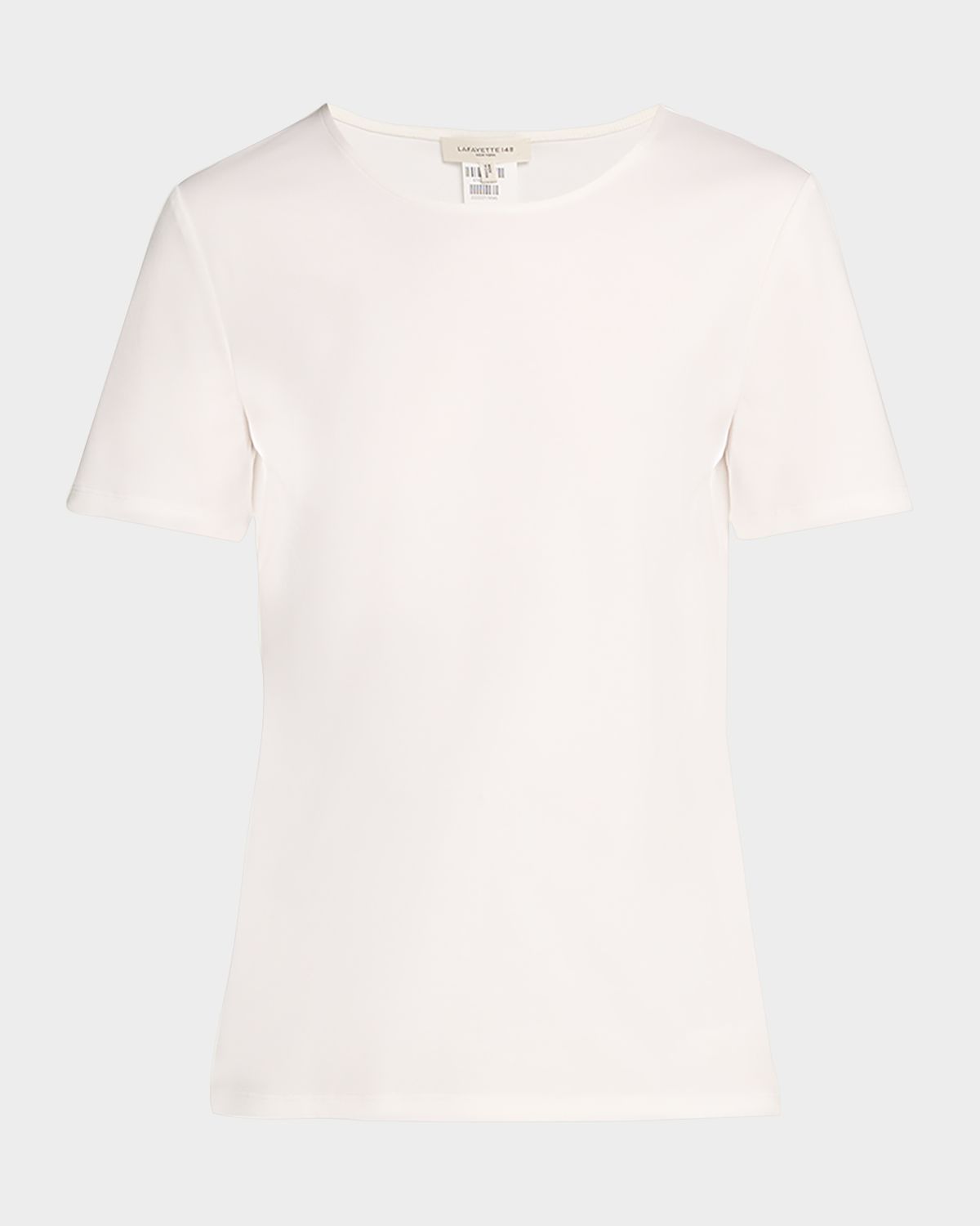 Lafayette 148 New York Ribbed Crewneck Cotton T-Shirt | Thumbnail 8 Lafayette 148 New York Ribbed Crewneck Cotton T-Shirt | Thumbnail 8
