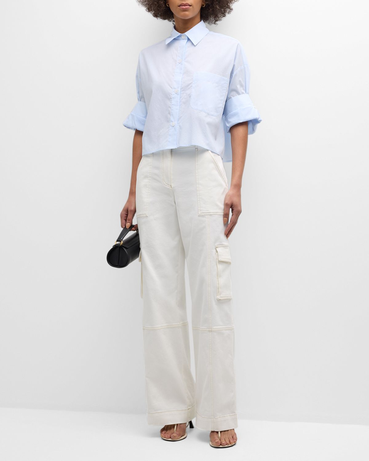 TWP Coop Cotton Twill Topstitched Cargo Pants