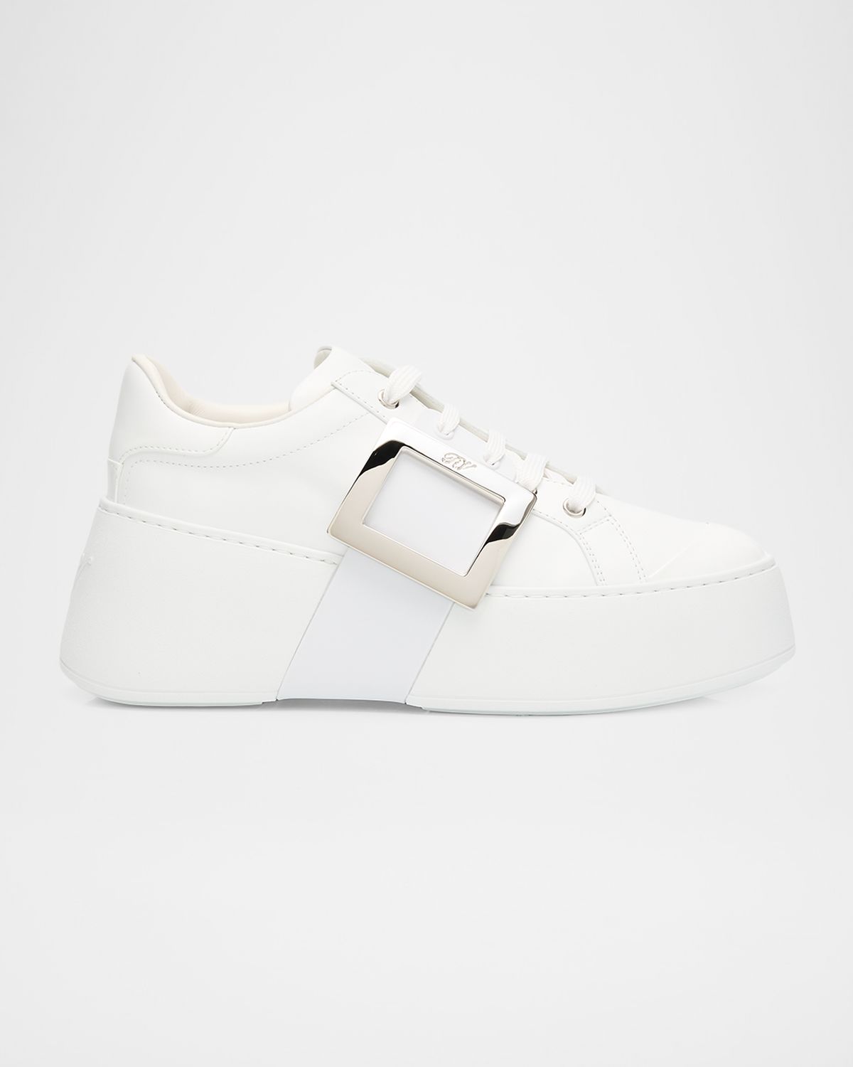 Roger Vivier Viv Skate Leather Buckle Sneakers | Thumbnail 7