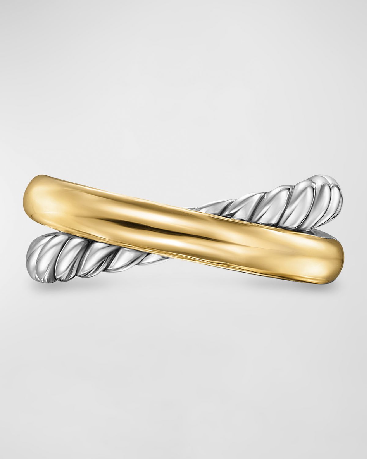 David Yurman Crossover Ring in Silver with 14K Gold, 8mm