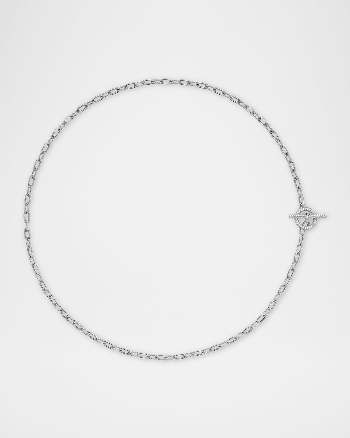 David Yurman Madison Chain Necklace with Diamonds in Silver, 3mm, 19"L