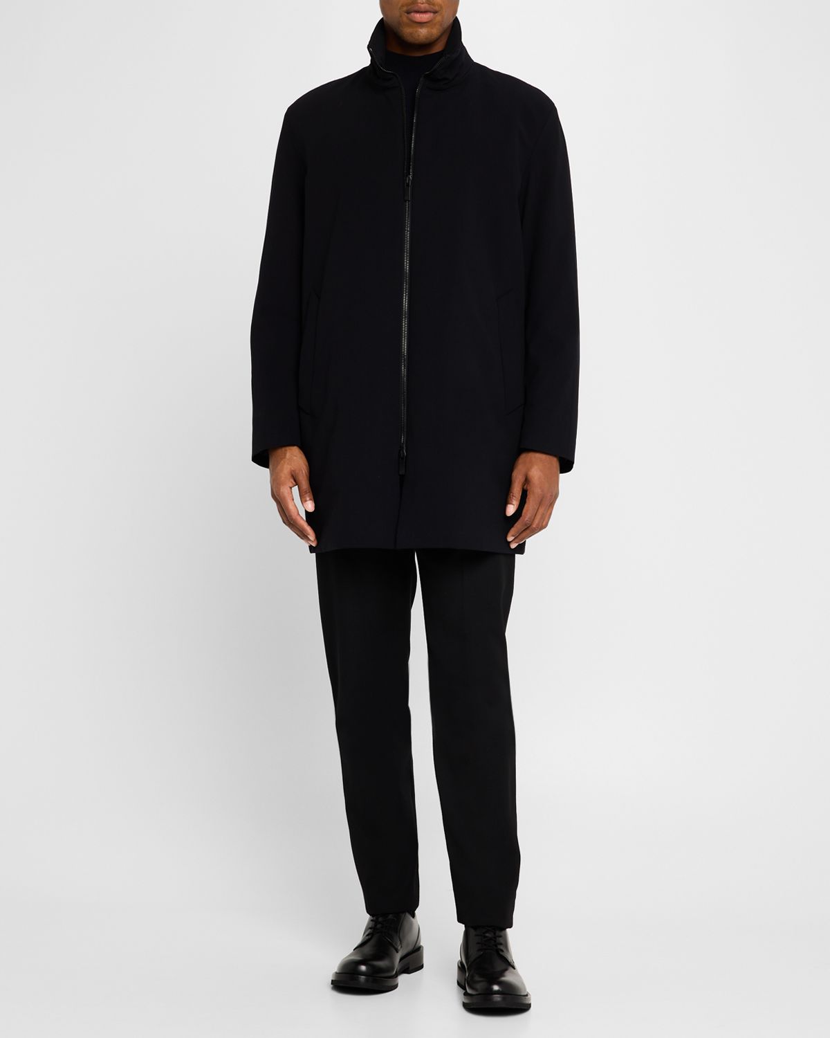 Giorgio Armani Men 's Crepe Wool Topcoat | Thumbnail 5 Giorgio Armani Men 's Crepe Wool Topcoat | Thumbnail 5