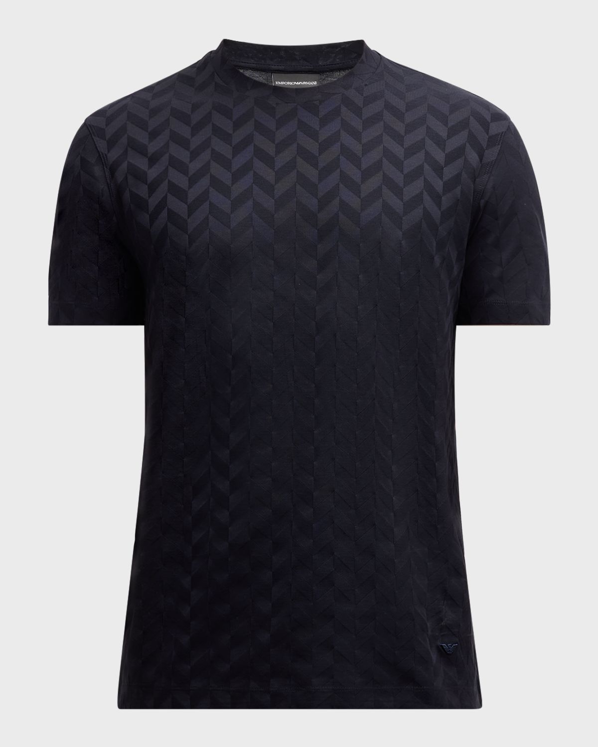 Emporio Armani Men 's Tonal Chevron Crewneck T-Shirt