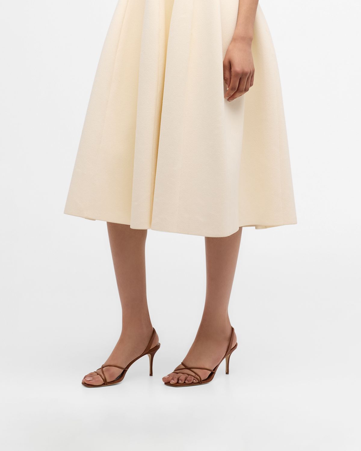 Manolo Blahnik Leather Strappy Slingback Sandals