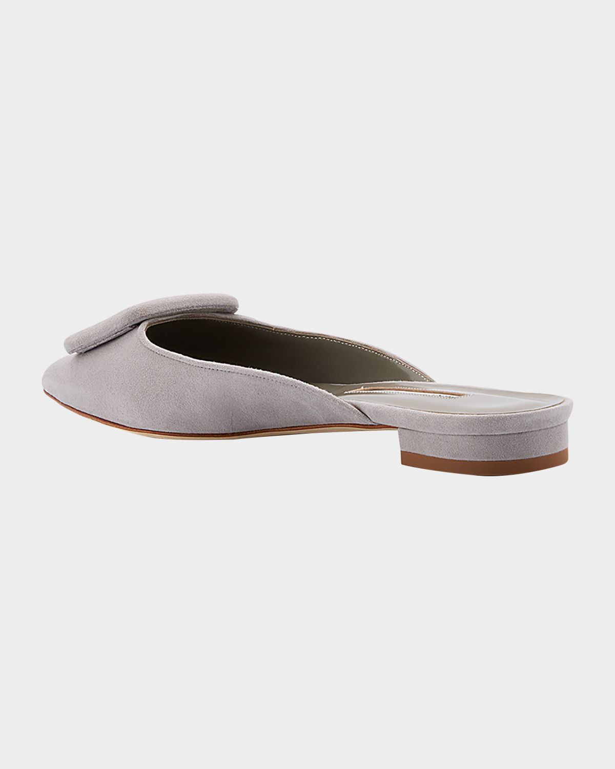 Manolo Blahnik Maysale Suede Buckle Ballerina Mules | Thumbnail 4