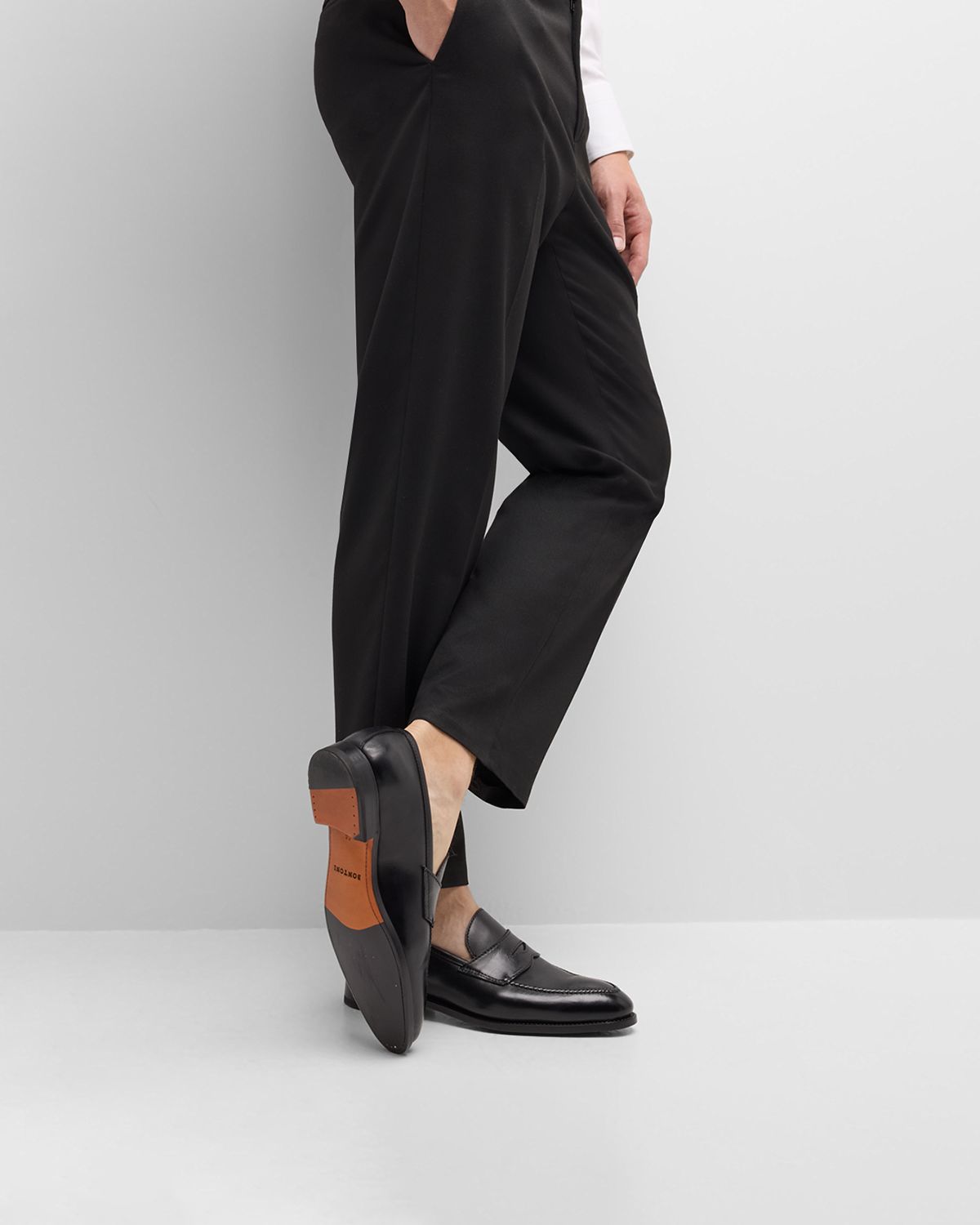 Bontoni Men 's Principe Leather Penny Loafers | Thumbnail 2