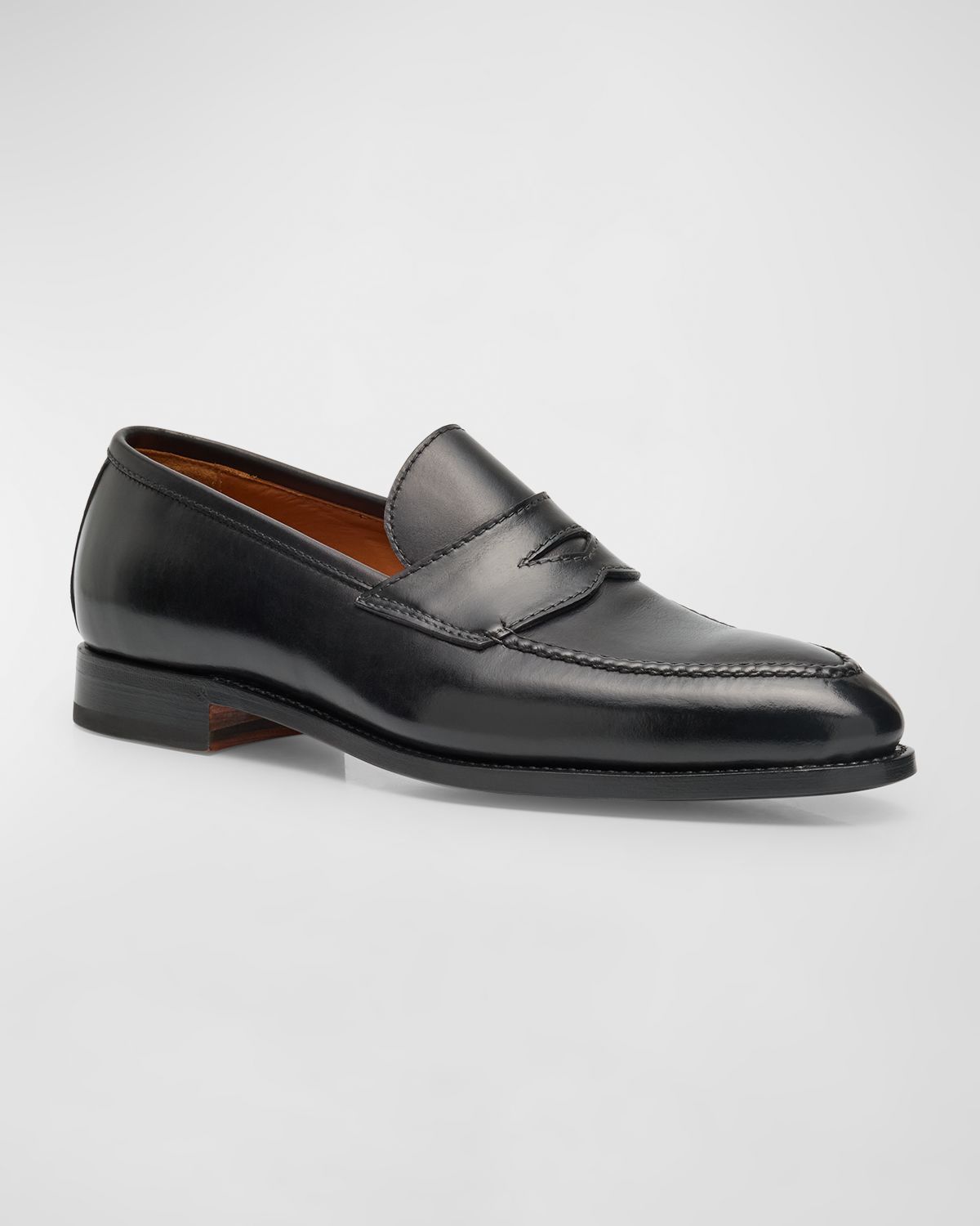 Bontoni Men 's Principe Leather Penny Loafers | Thumbnail 3