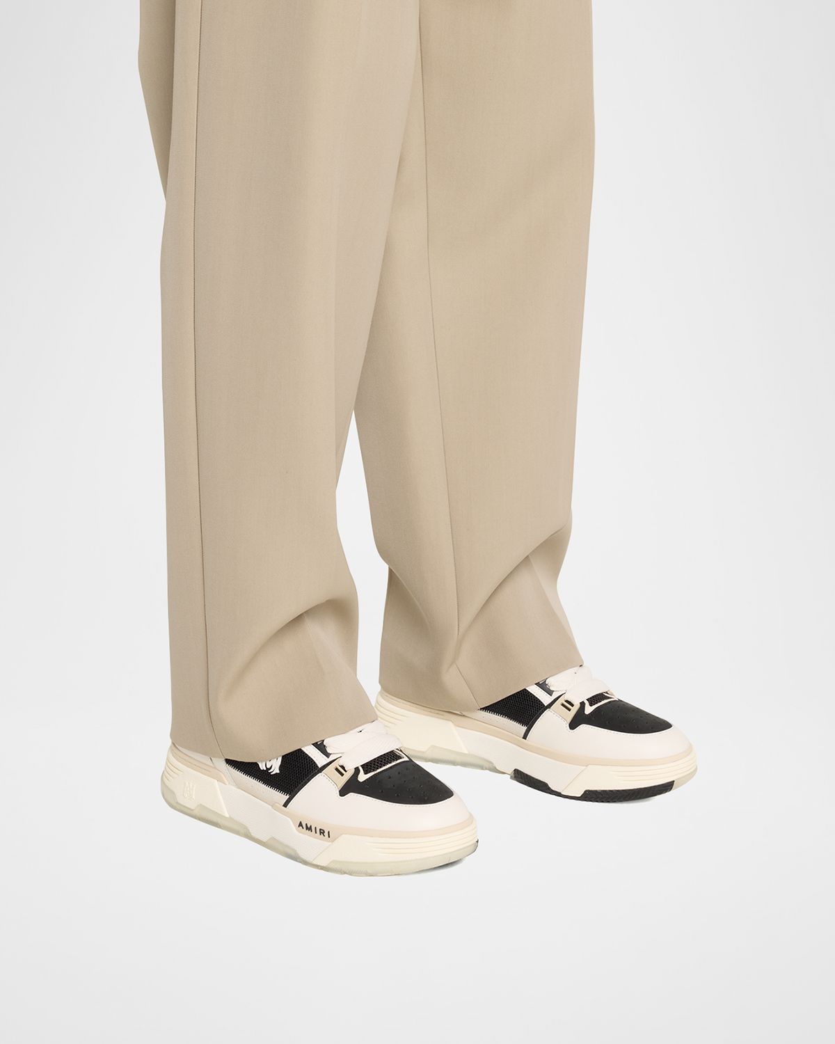 Amiri Men 's MA-1 Leather & Mesh Low-Top Sneakers