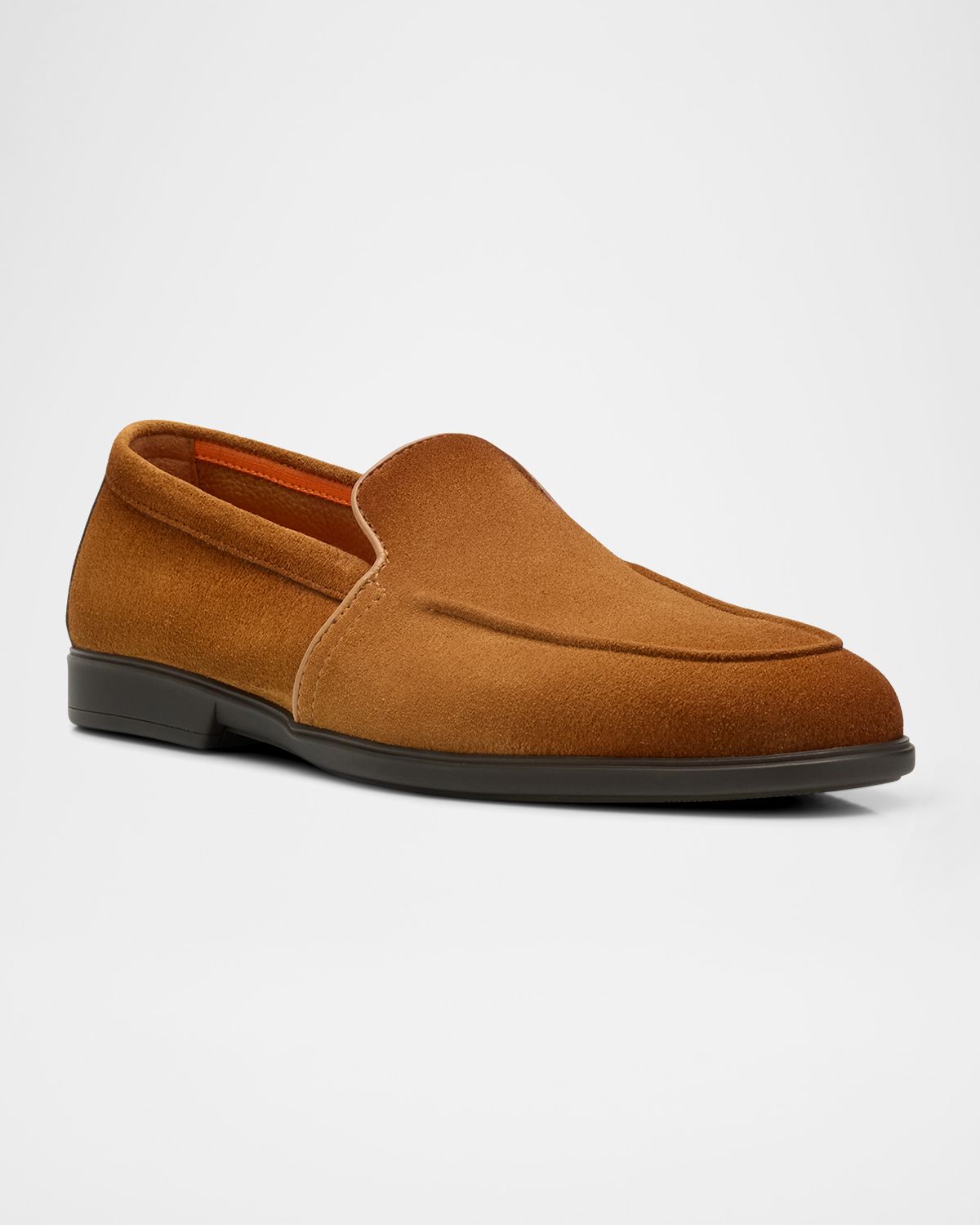 Santoni Men 's Malibu Suede Slip-On Sport Loafers