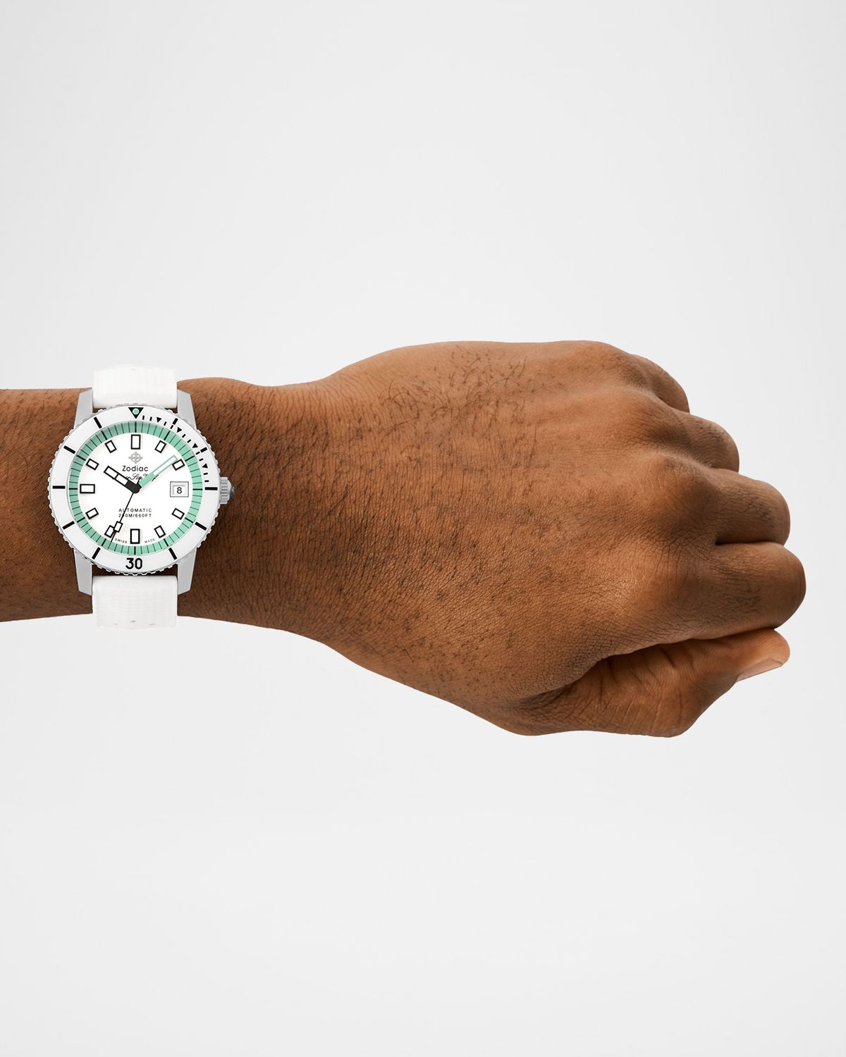 ZODIAC Men 's Compression Diver II Automatic Rubber-Strap Watch, 40mm