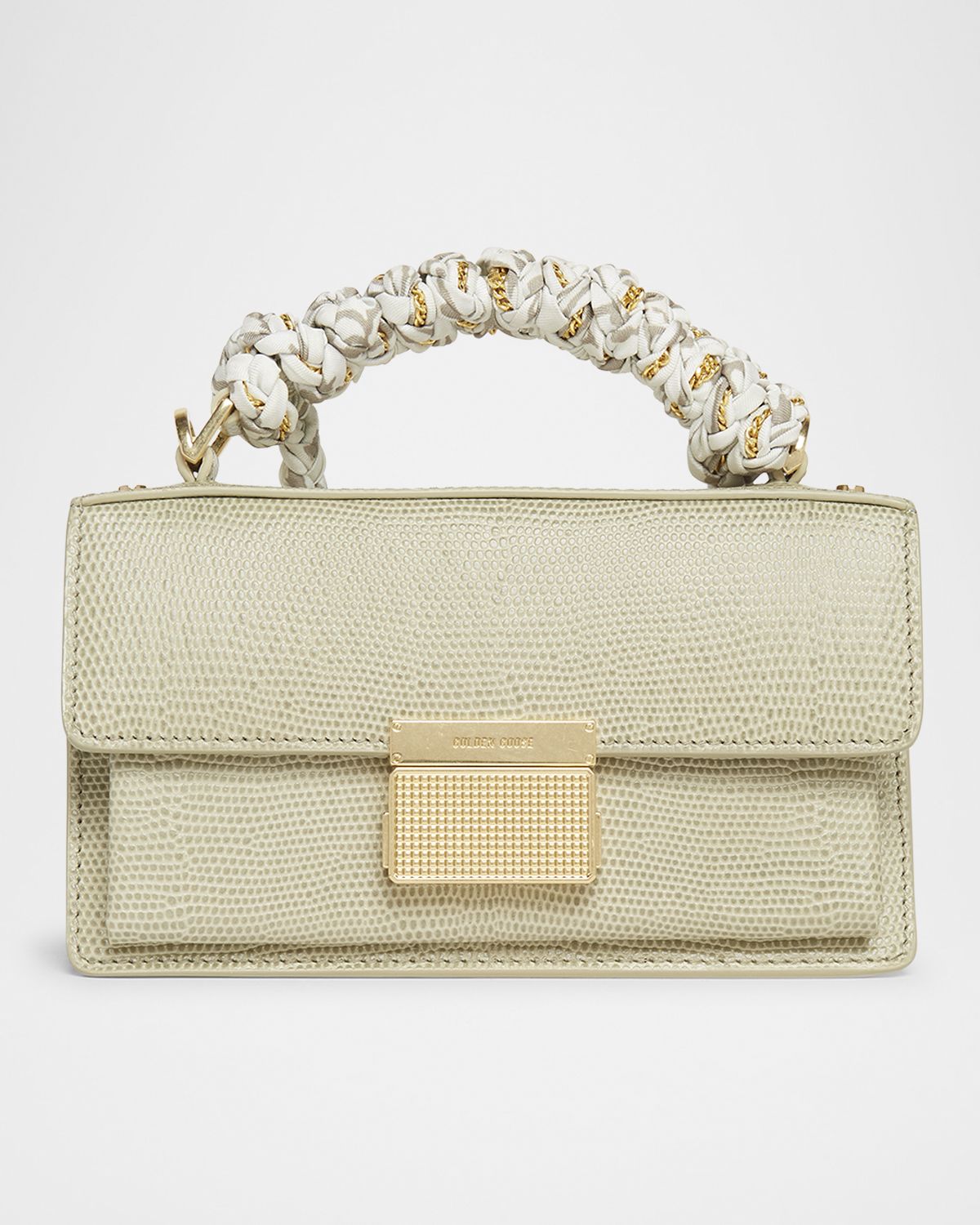 Golden Goose Woven Chain & Fabric Bag Charm Strap