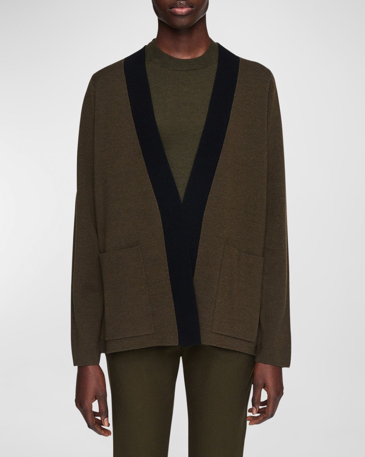 Joseph Open-Front Knit Cardigan
