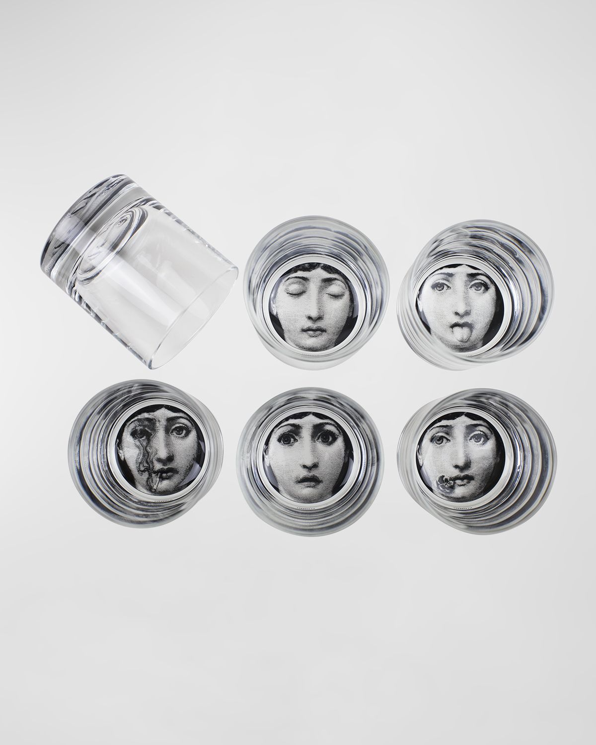 Fornasetti Tema e Variazioni 1.5 oz. Glasses, Set of 6