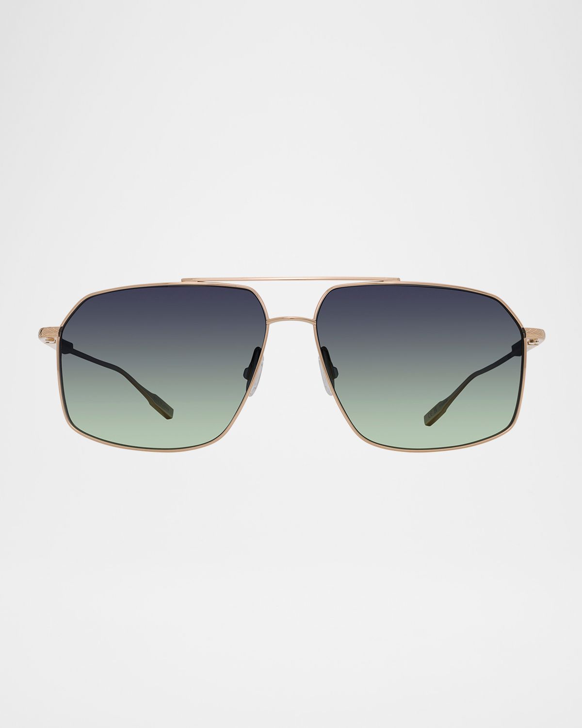 Barton Perreira Men 's Renzo Polarized Titanium Rectangle Sunglasses